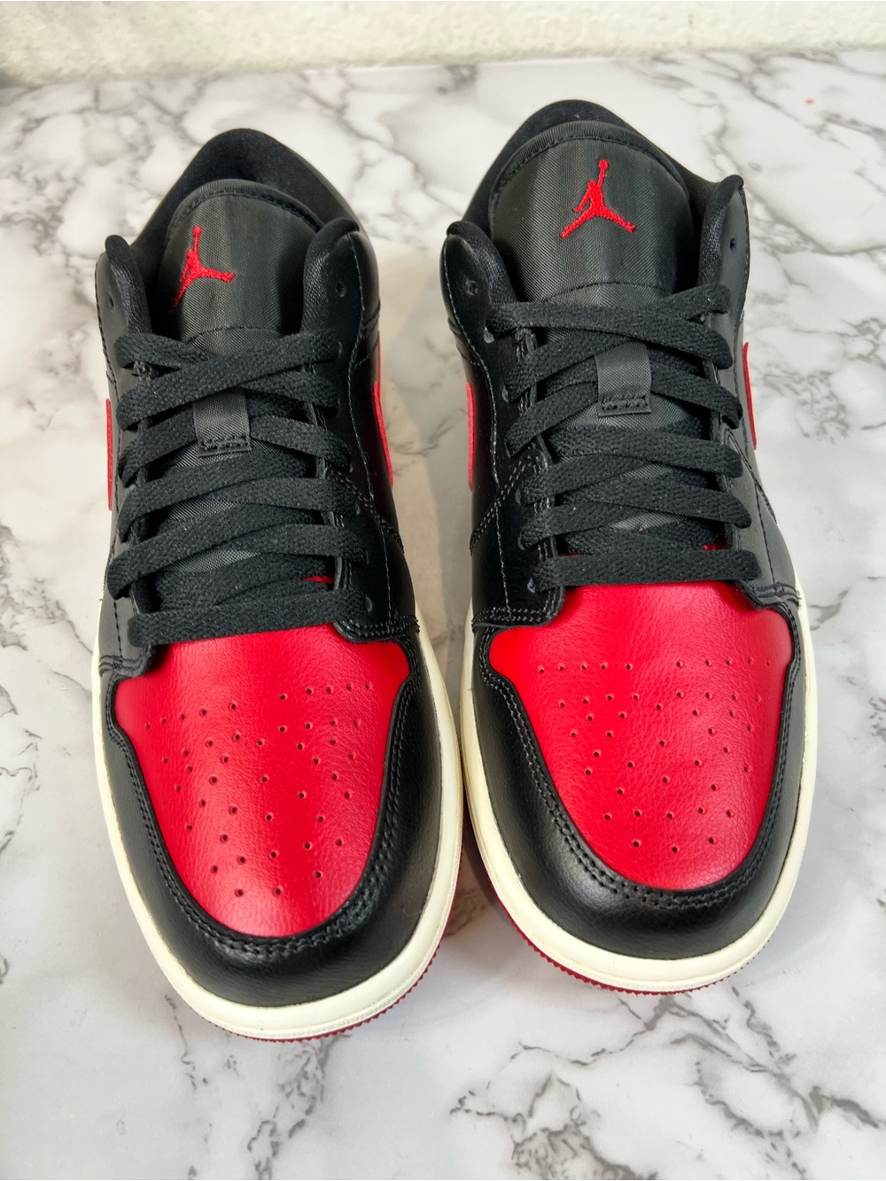 Nike Air Jordan 1 Low 'Bred Sail Women’s Shoes Size 10 - Picture 5 of 15